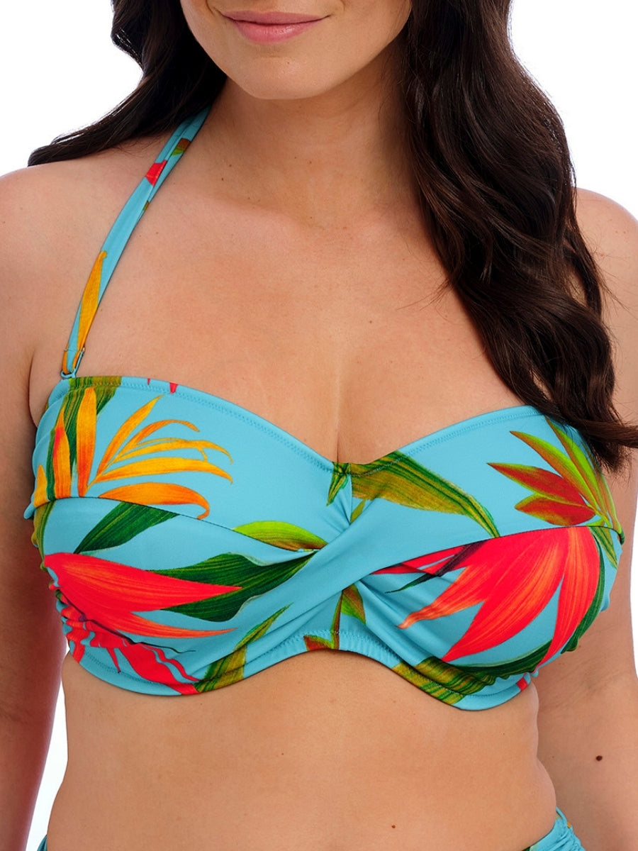 Pichola Bandeau Bikini Top - Aqua