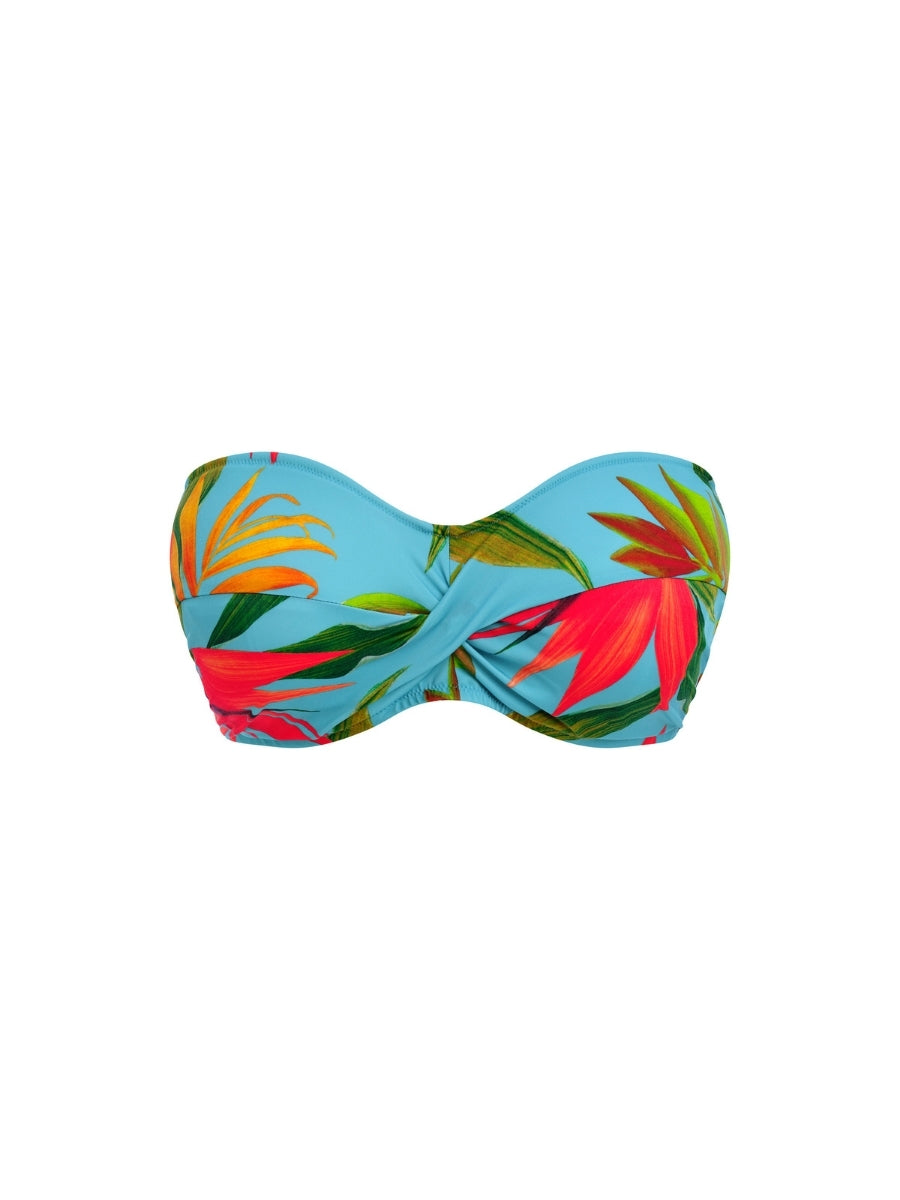 Pichola Bandeau Bikini Top - Aqua