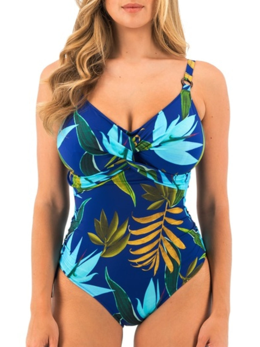 Pichola Twist Front Swimsuit - Tropical Blue