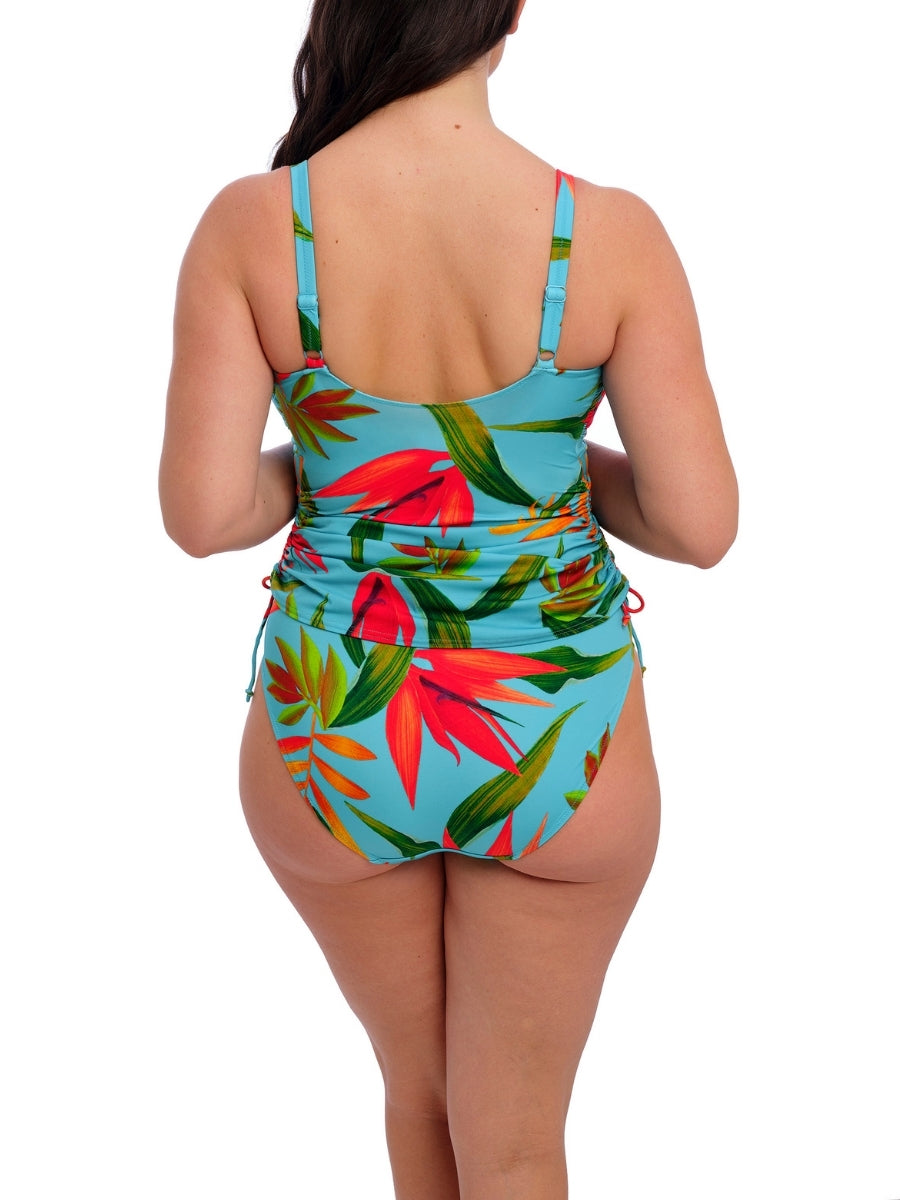 Pichola Twist Front Tankini Top - Aqua
