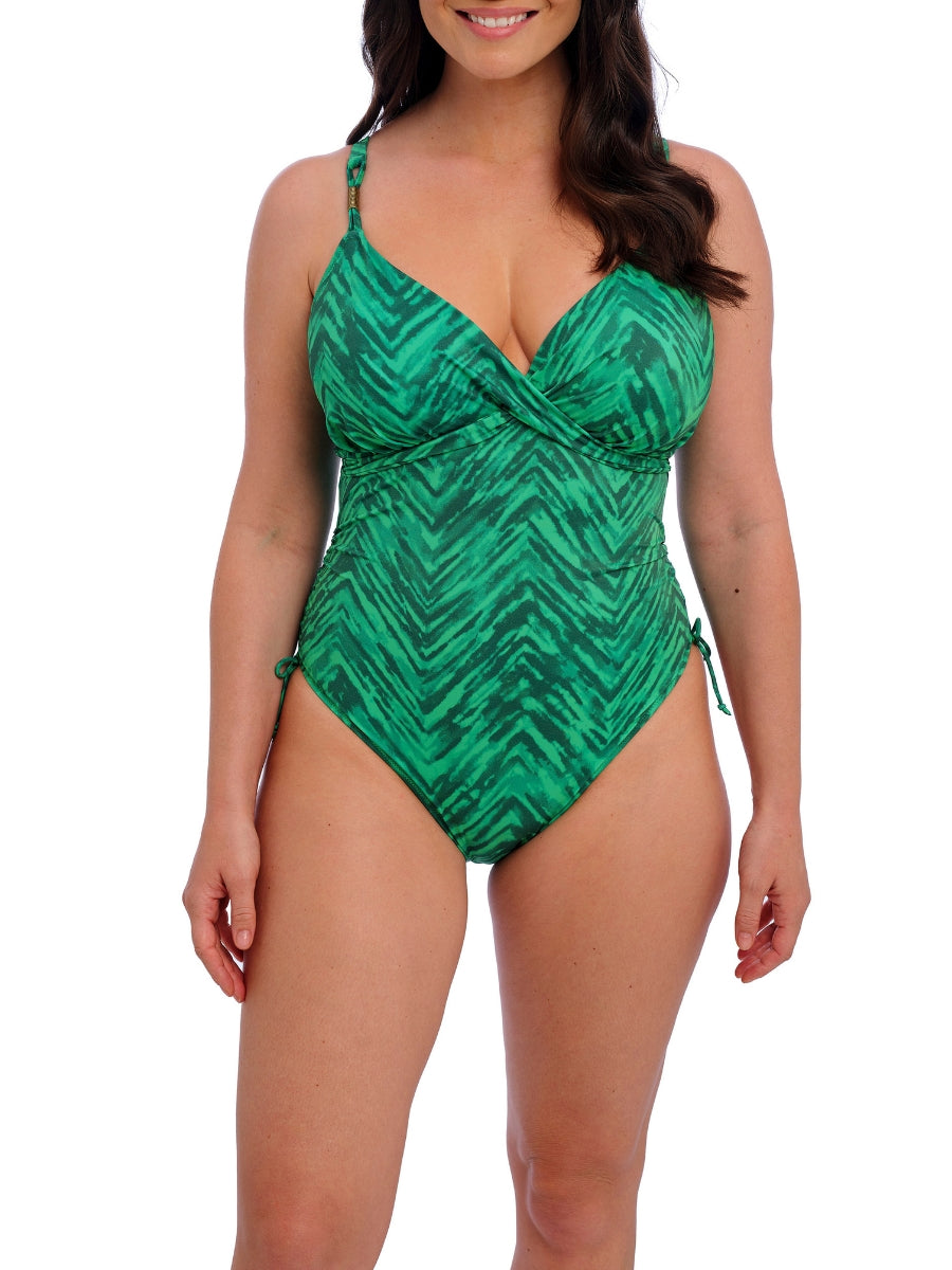 Punta Mita Plunge Swimsuit - Emerald