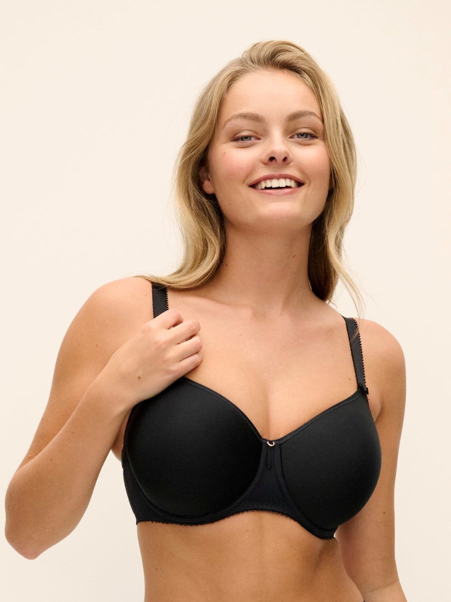 Rebecca Essentials Moulded Spacer Bra - Black