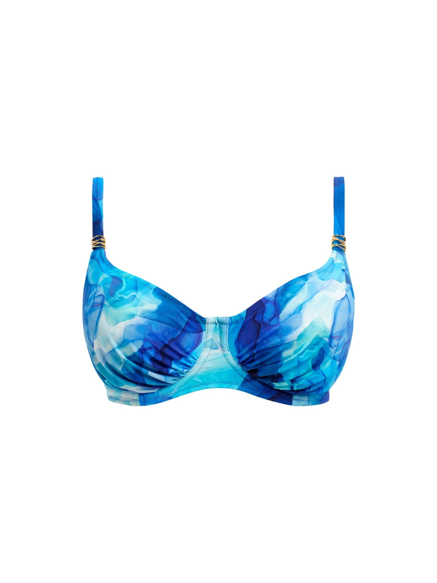 Saunton Sands Full Cup Bikini Top - Dazzling Blue