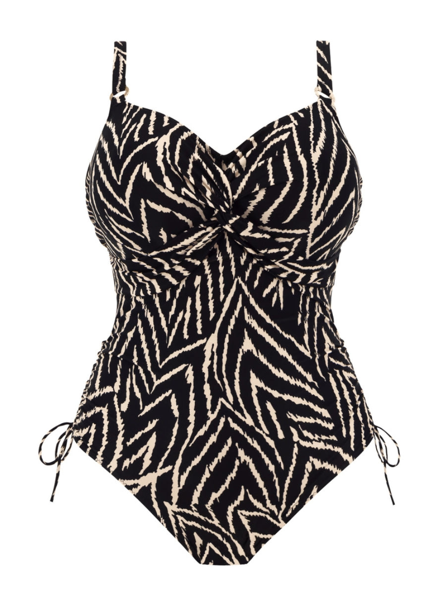 Silhouette Island Twist Front Swimsuit - Monochrome