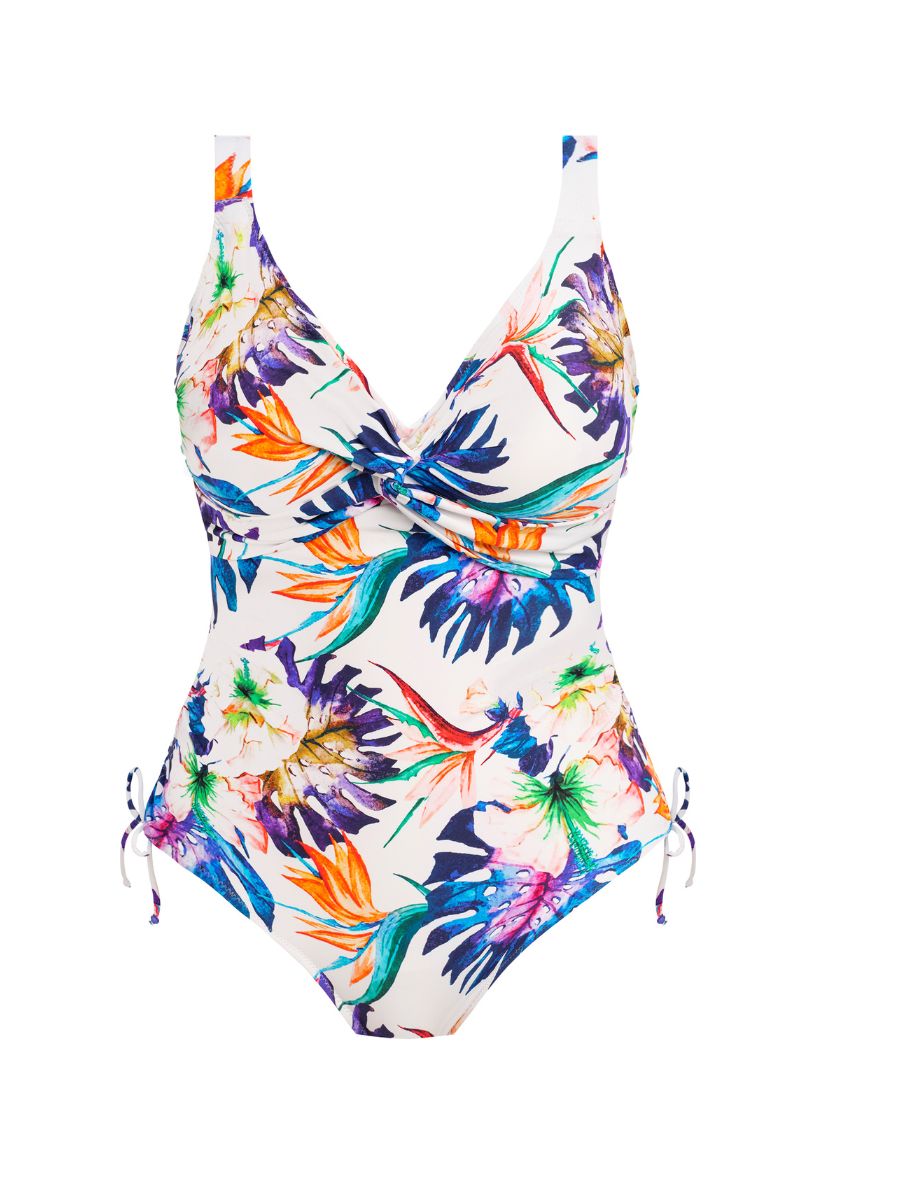 fantasie paradiso twist front adjustable leg swimsuit multi