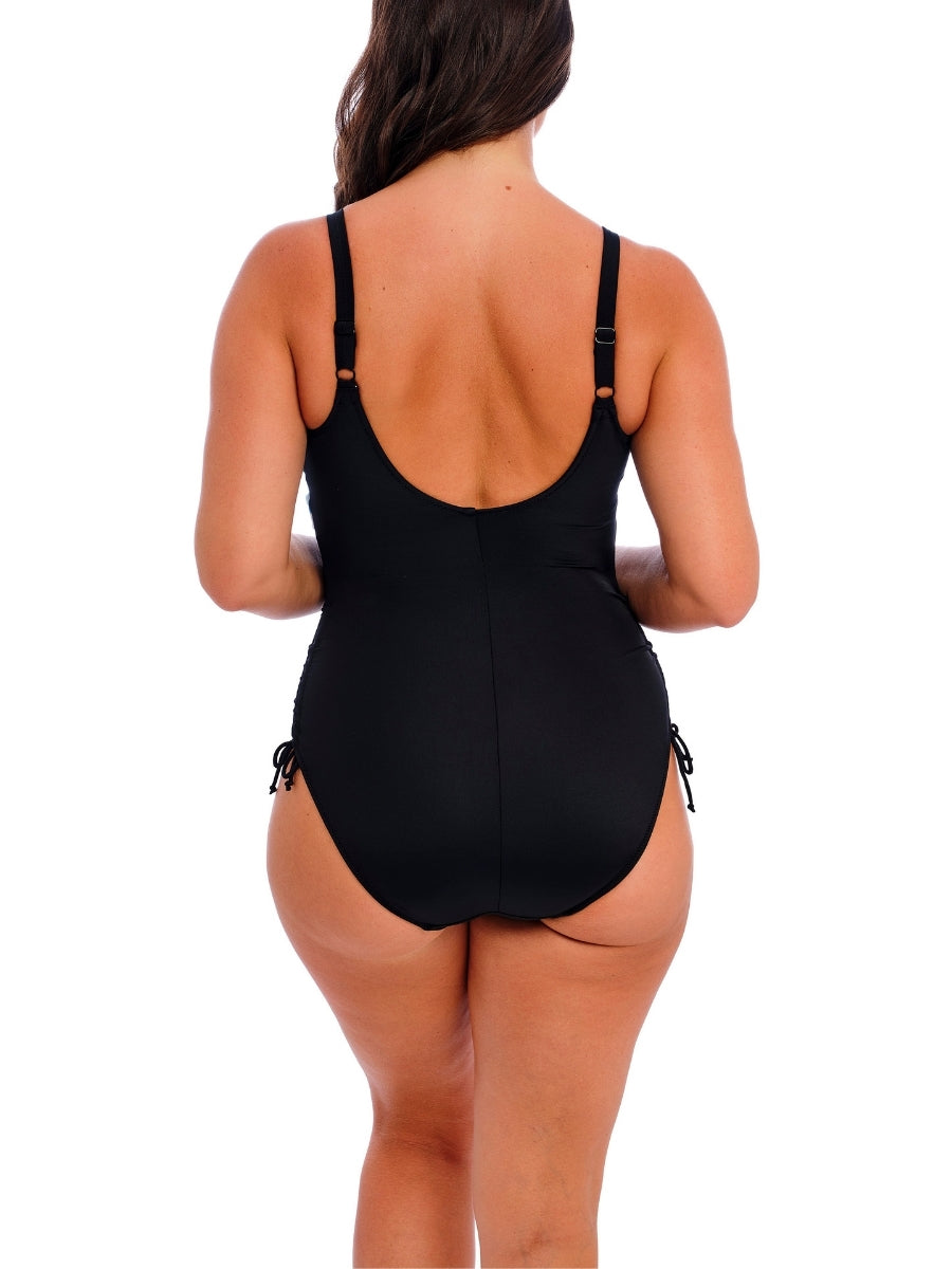Talm Beach Twist Front Swimsuit - Black
