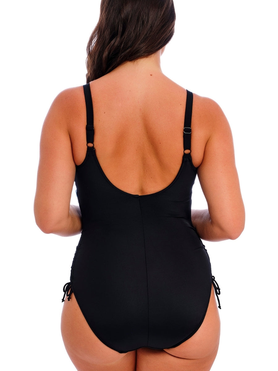 Talm Beach Twist Front Swimsuit - Black