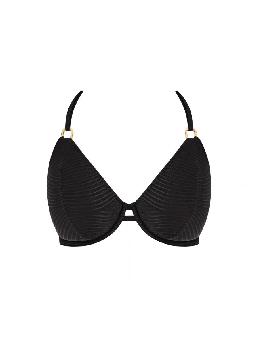 Cala Cuba Halterneck Bikini Top - Black Sands