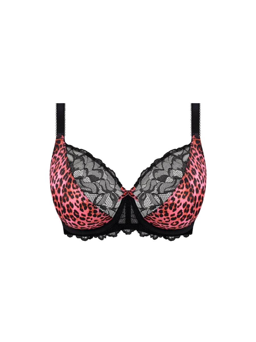 Cherish Me Plunge Bra - Pink Flambe