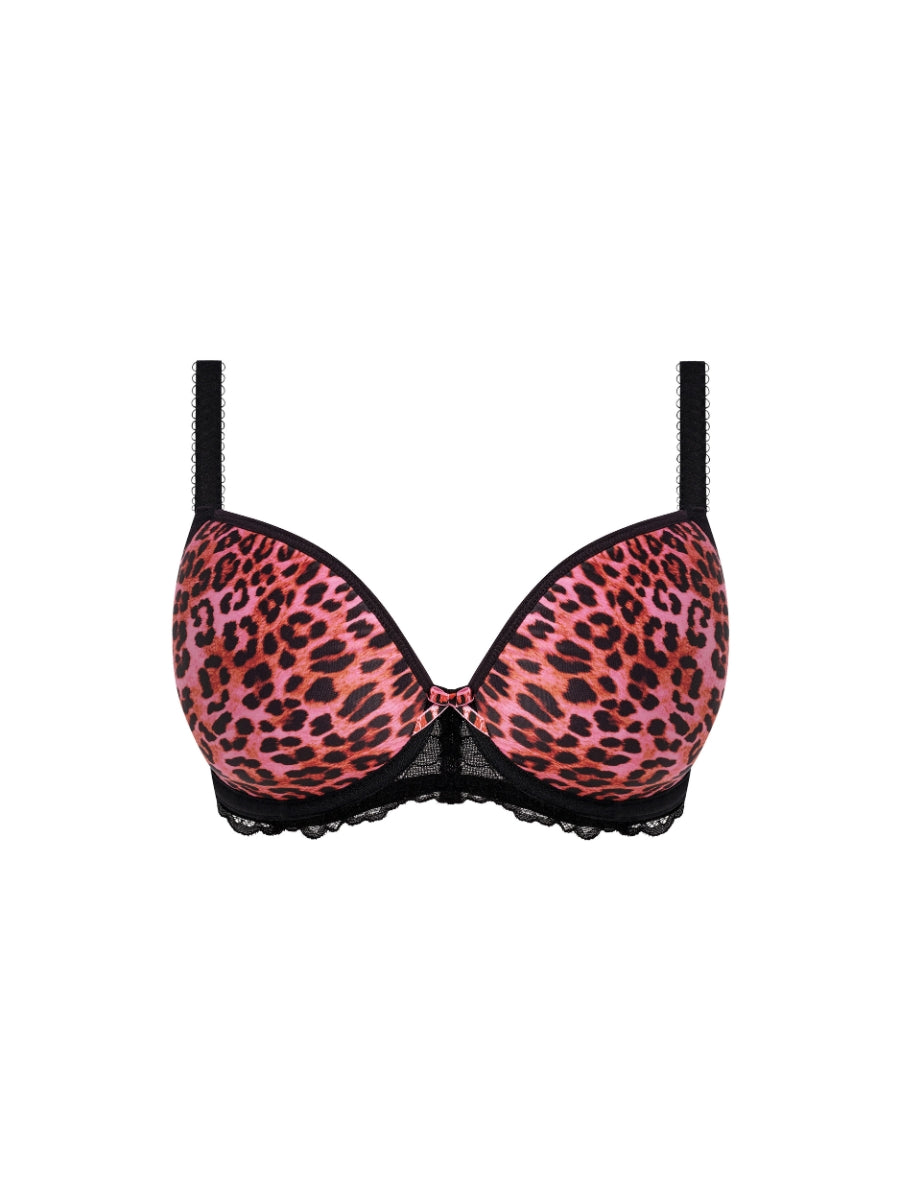 Cherish Me Moulded Plunge T-Shirt Bra - Pink Flambe