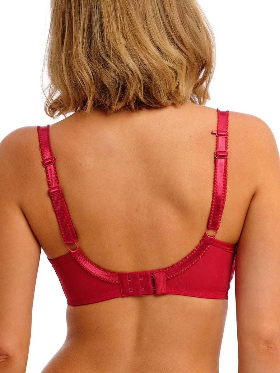Cherish Me Moulded Plunge T-Shirt Bra - Red Leopard