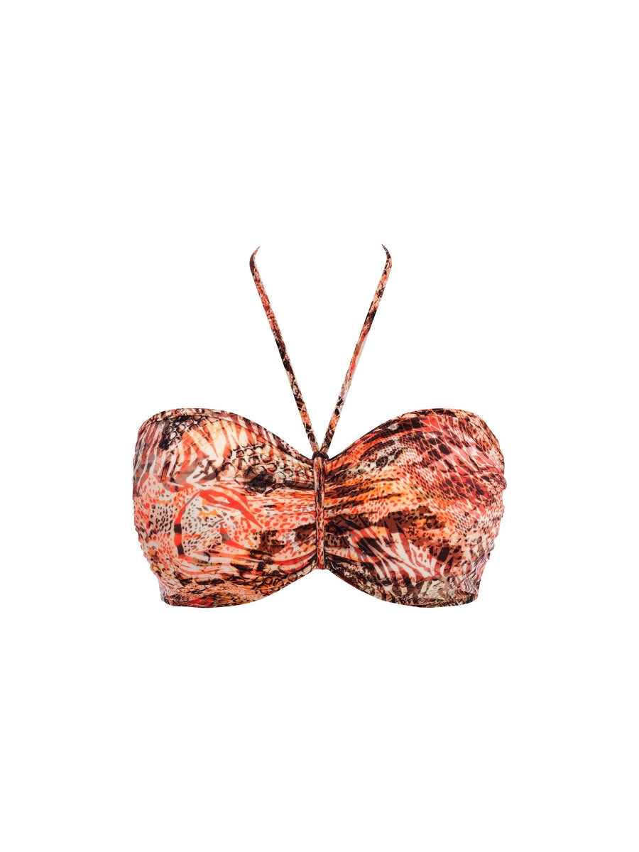 Desert Cat Bandeau Bikini Top - Sunset