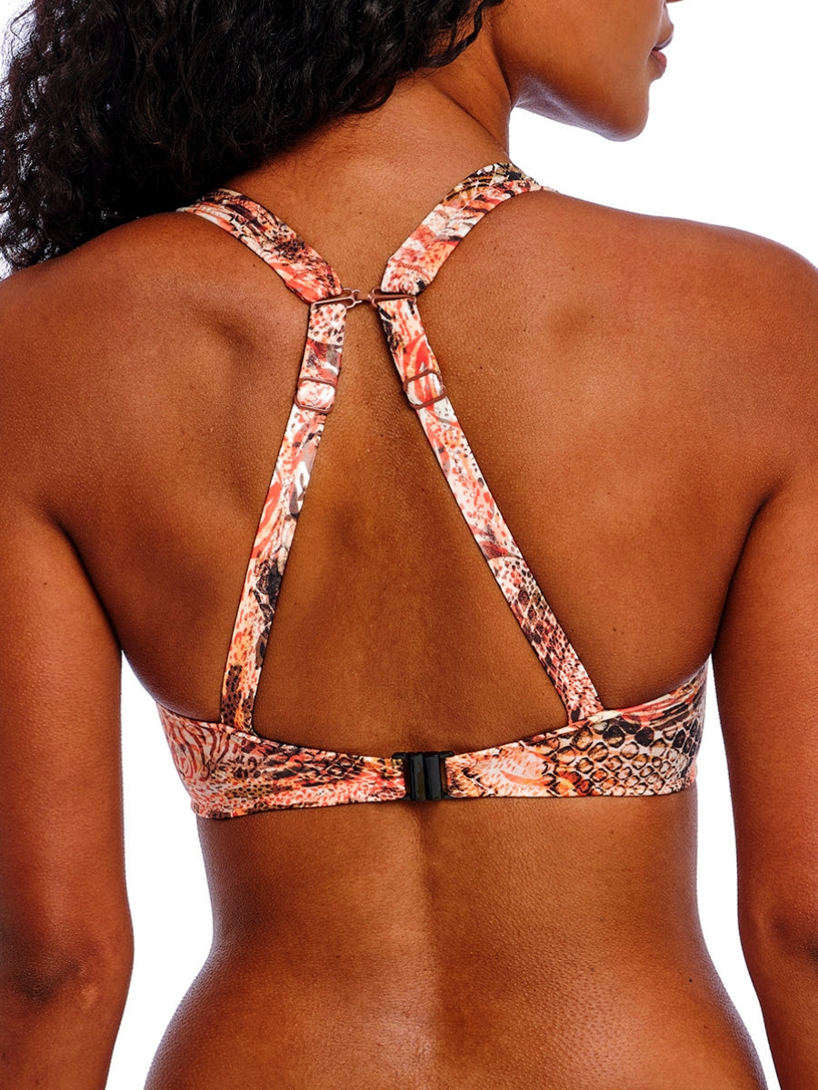 Desert Cat High Apex Bikini Top - Sunset