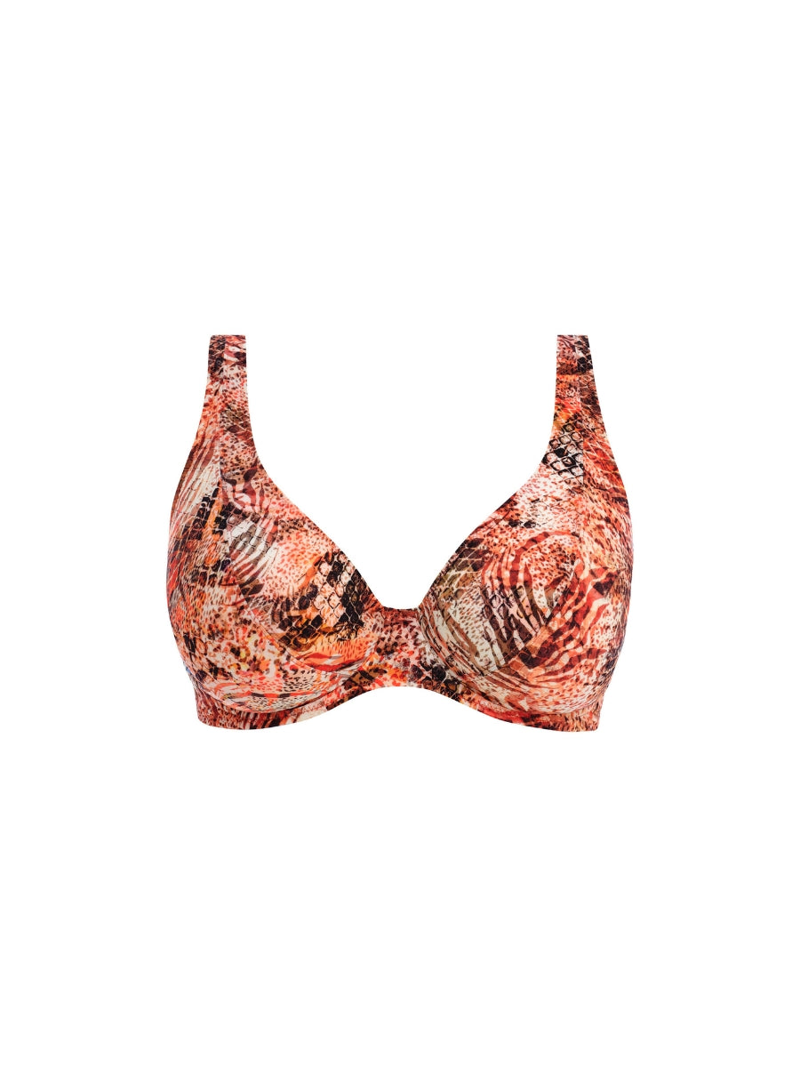 Desert Cat High Apex Bikini Top - Sunset