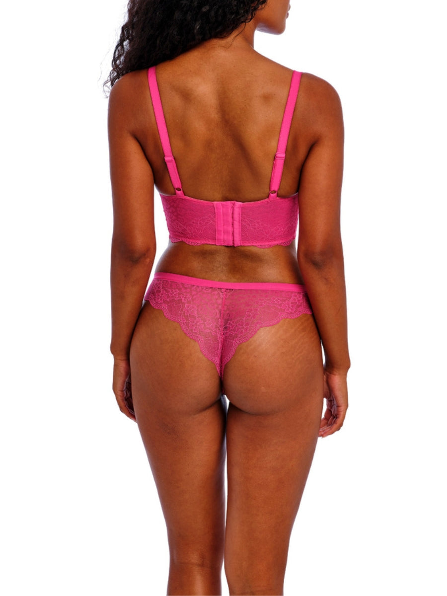 Freya Fancies Longline Plunge Bra - Hot Pink