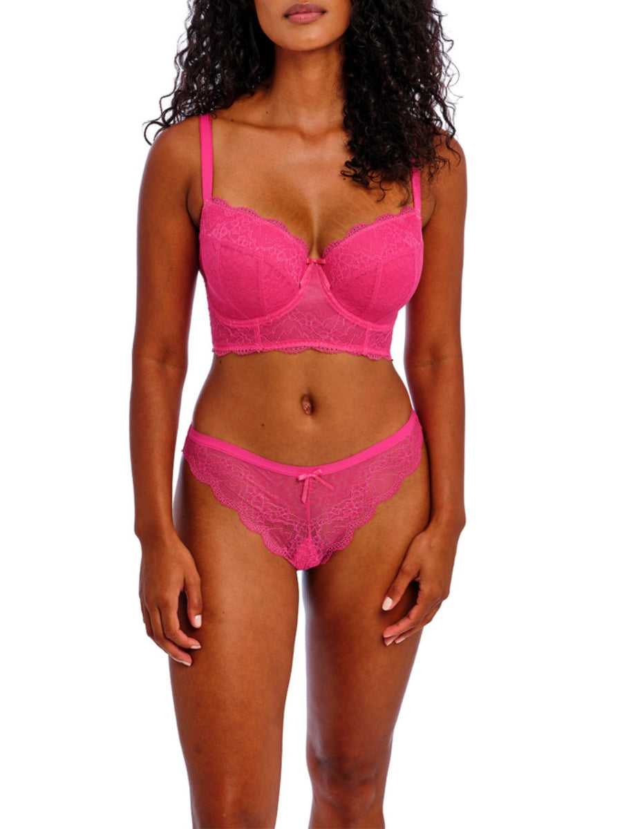 Freya Fancies Longline Plunge Bra - Hot Pink