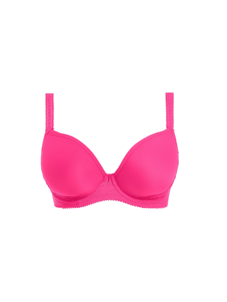 Fascinate Moulded Plunge T-Shirt Bra - Hot Pink