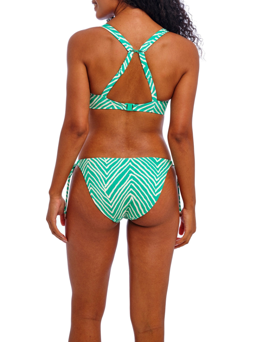 Fiji Falls High Apex Bikini Top - Marine