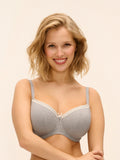 Freya Flirt Padded Half Cup Bra - Grey Marl