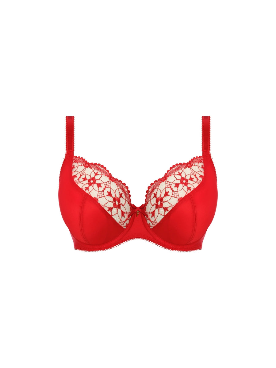 Hallie Plunge Bra - Chilli Red