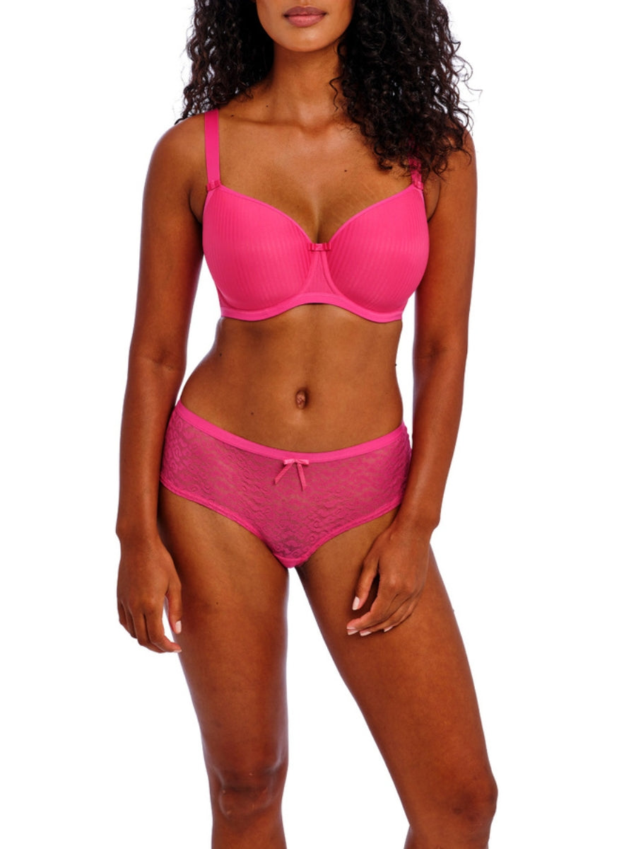 Idol Moulded Balcony Bra - Hot Pink