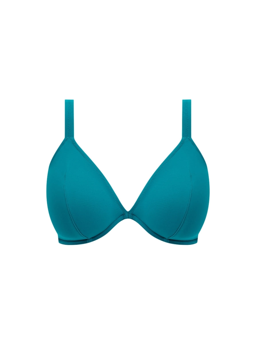 Jewel Cove Low Plunge Bikini Top - Plain Moonstone