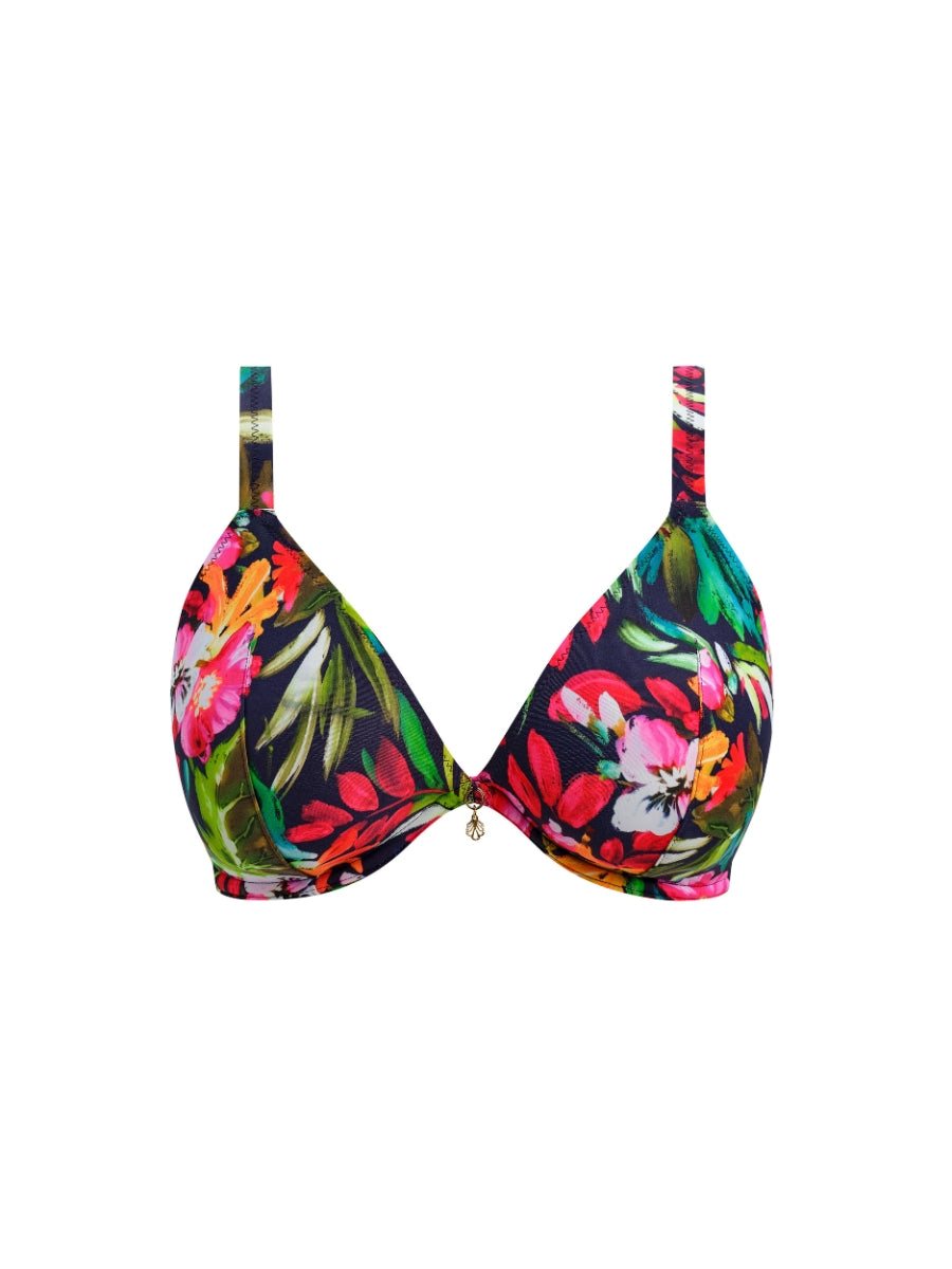 Kailua Shores Low Plunge Bikini Top - Midnight