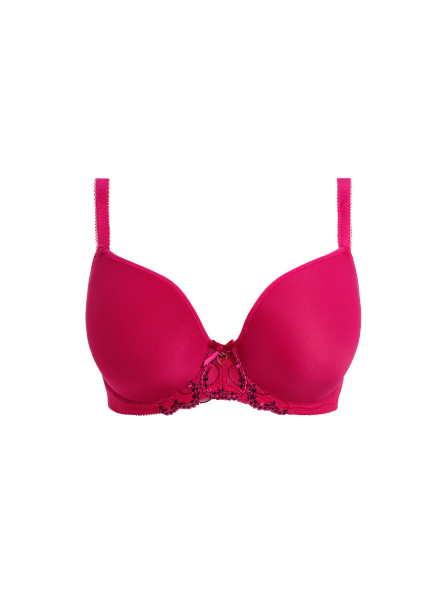 Laurine Moulded Plunge T-Shirt Bra - Raspberry