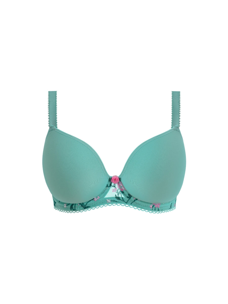 Love Crush Moulded Plunge T-Shirt Bra - Aqua Haze