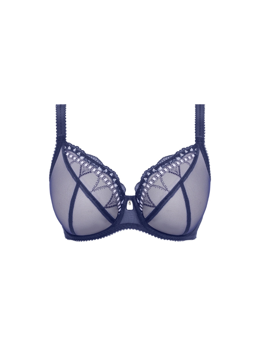 Loveland Sheer Plunge Bra - Boudoir Dusk
