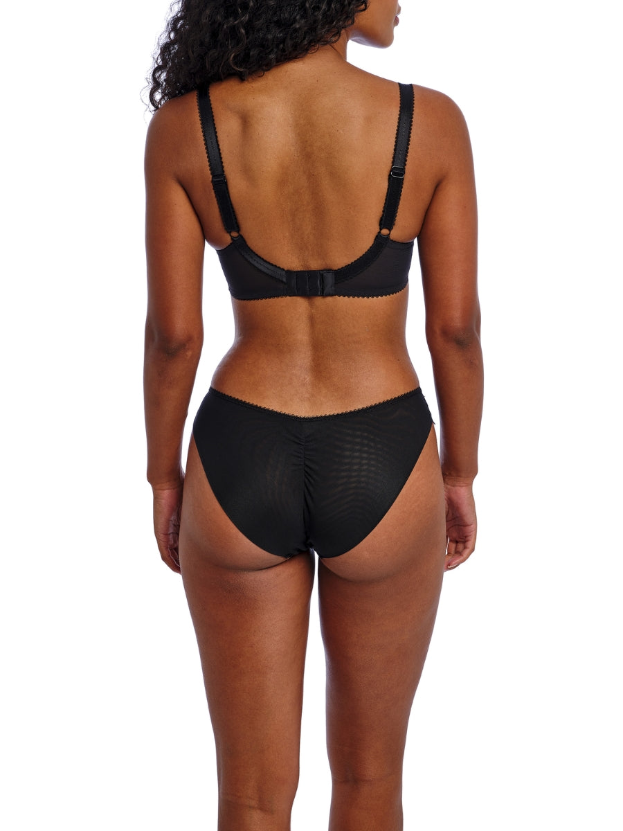 Loveland Sheer Plunge Bra - Bombshell Black