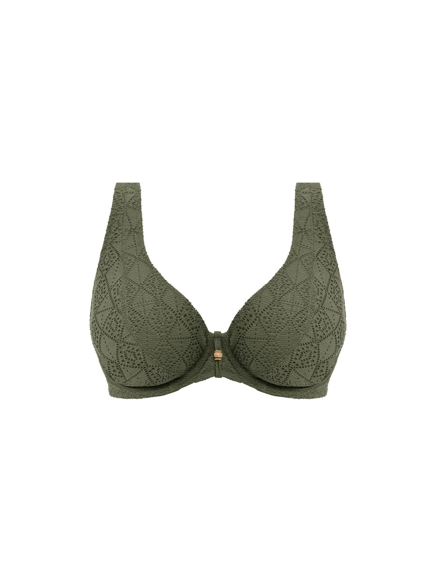 Nomad Nights High Apex Bikini Top - Sage