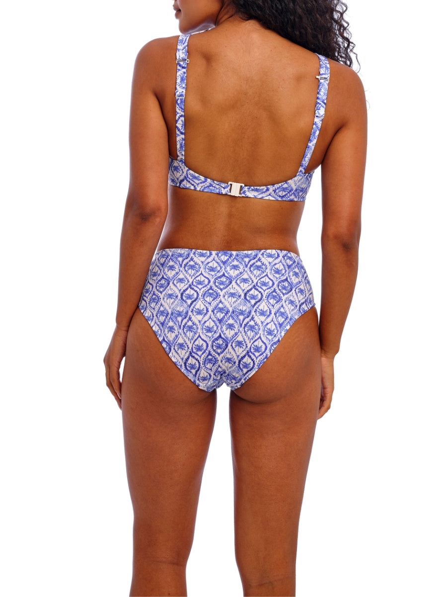 Ocean Breeze High Apex Bikini Top - Denim