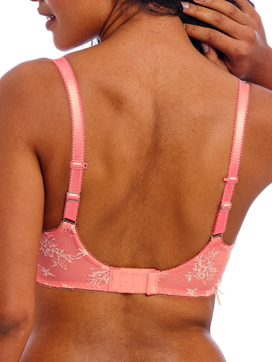 Offbeat Decadence Side Support Bra - Sunset Coral