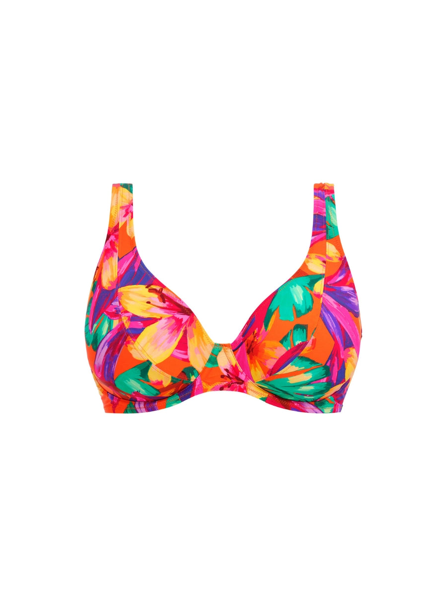 Sun Haze High Apex Bikini Top - Mandarin