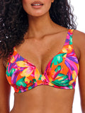 Sun Haze High Apex Bikini Top - Mandarin