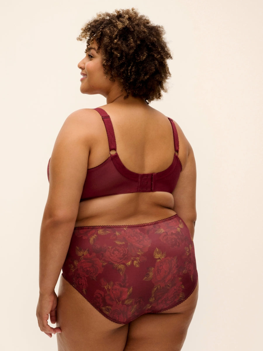 Kayla Banded Full Cup Bra - Cassis