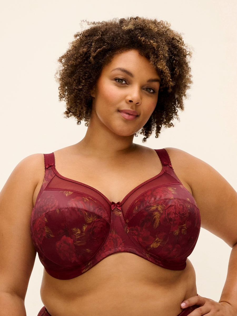 Kayla Banded Full Cup Bra - Cassis