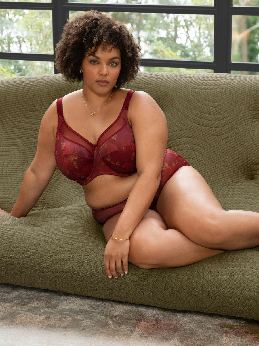 Kayla Banded Full Cup Bra - Cassis
