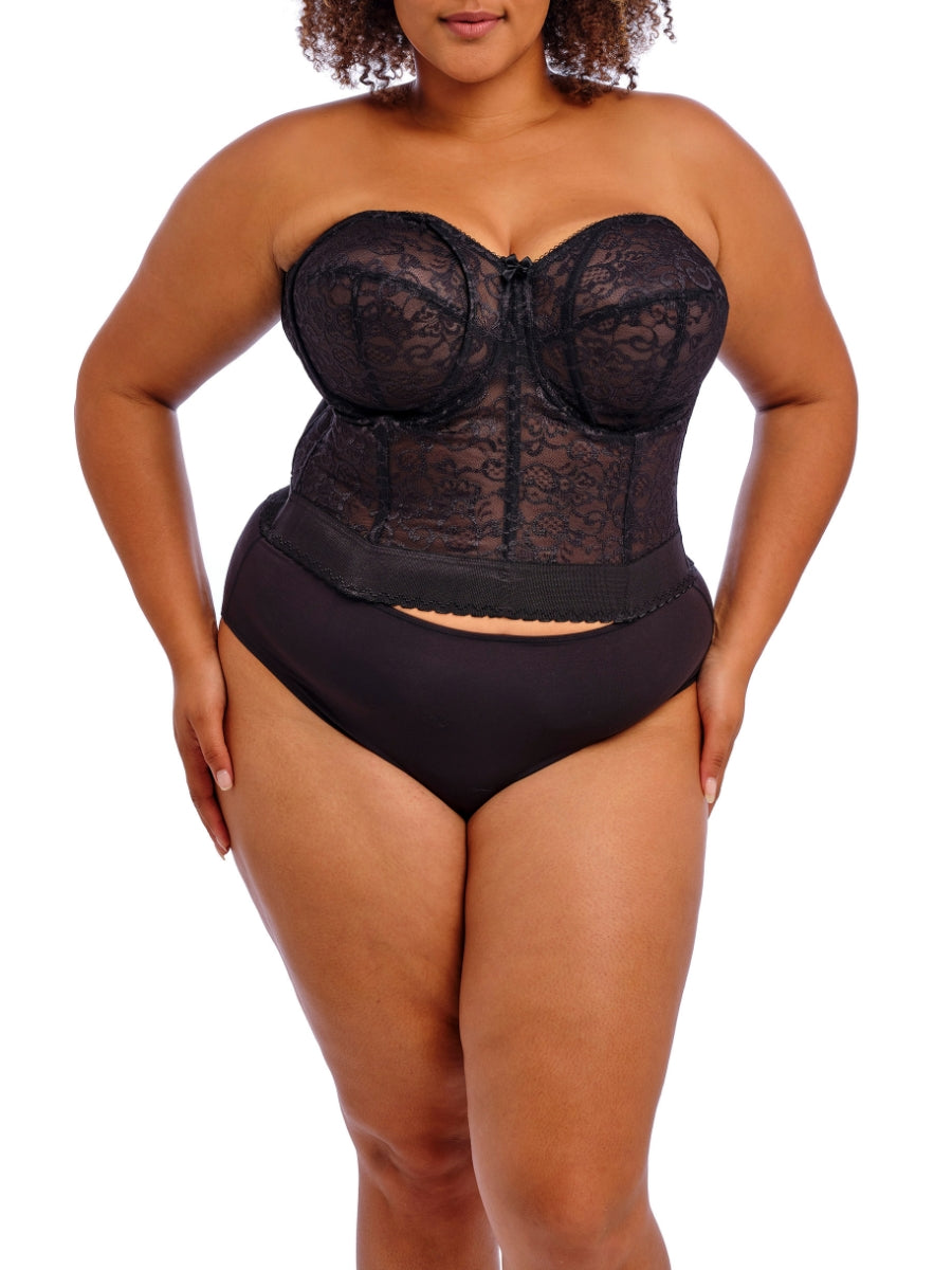 Lace Bridal Bustier - Black