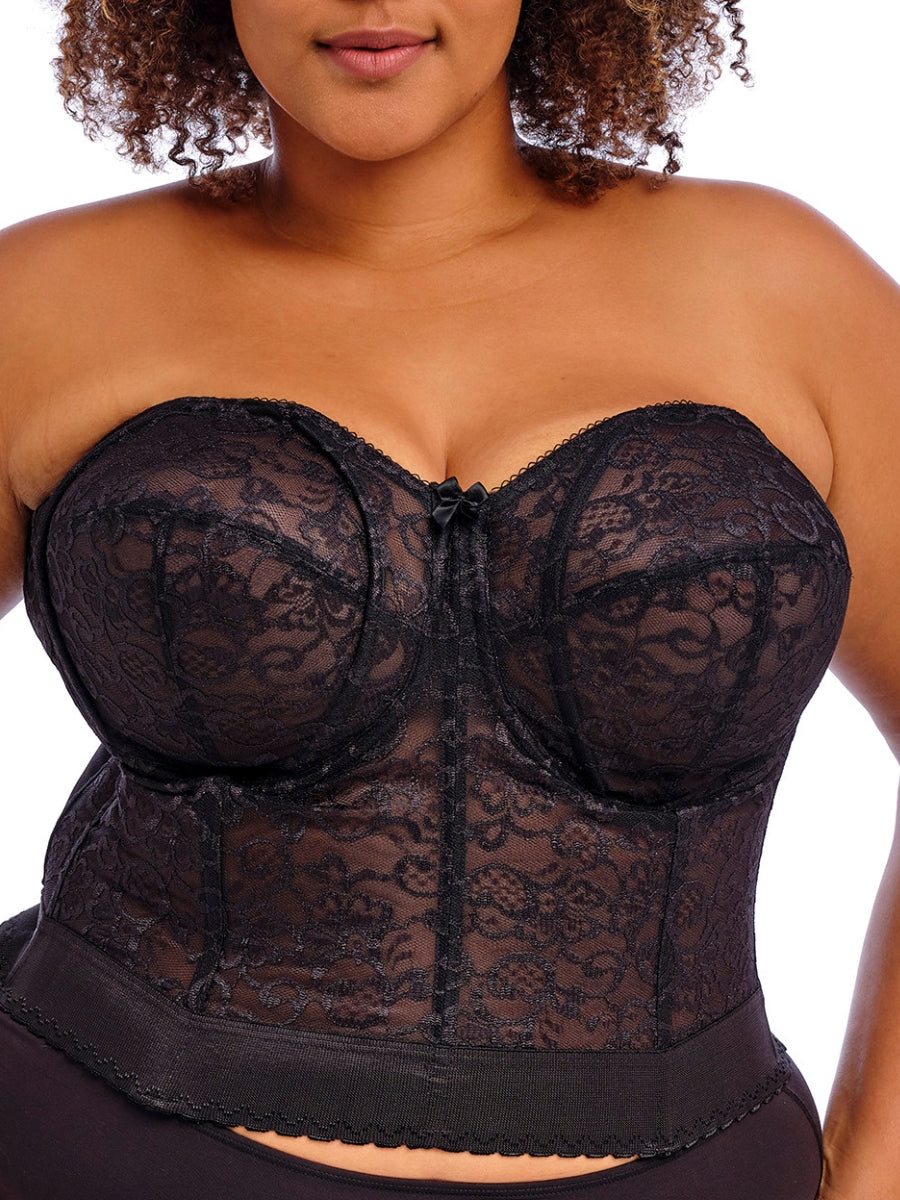 Lace Bridal Bustier - Black