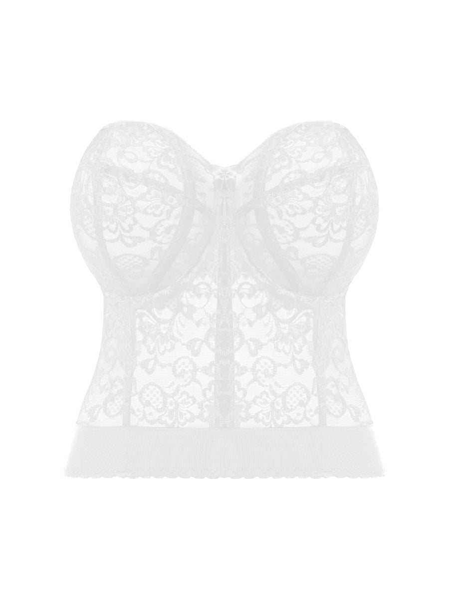 Lace Bridal Bustier - White