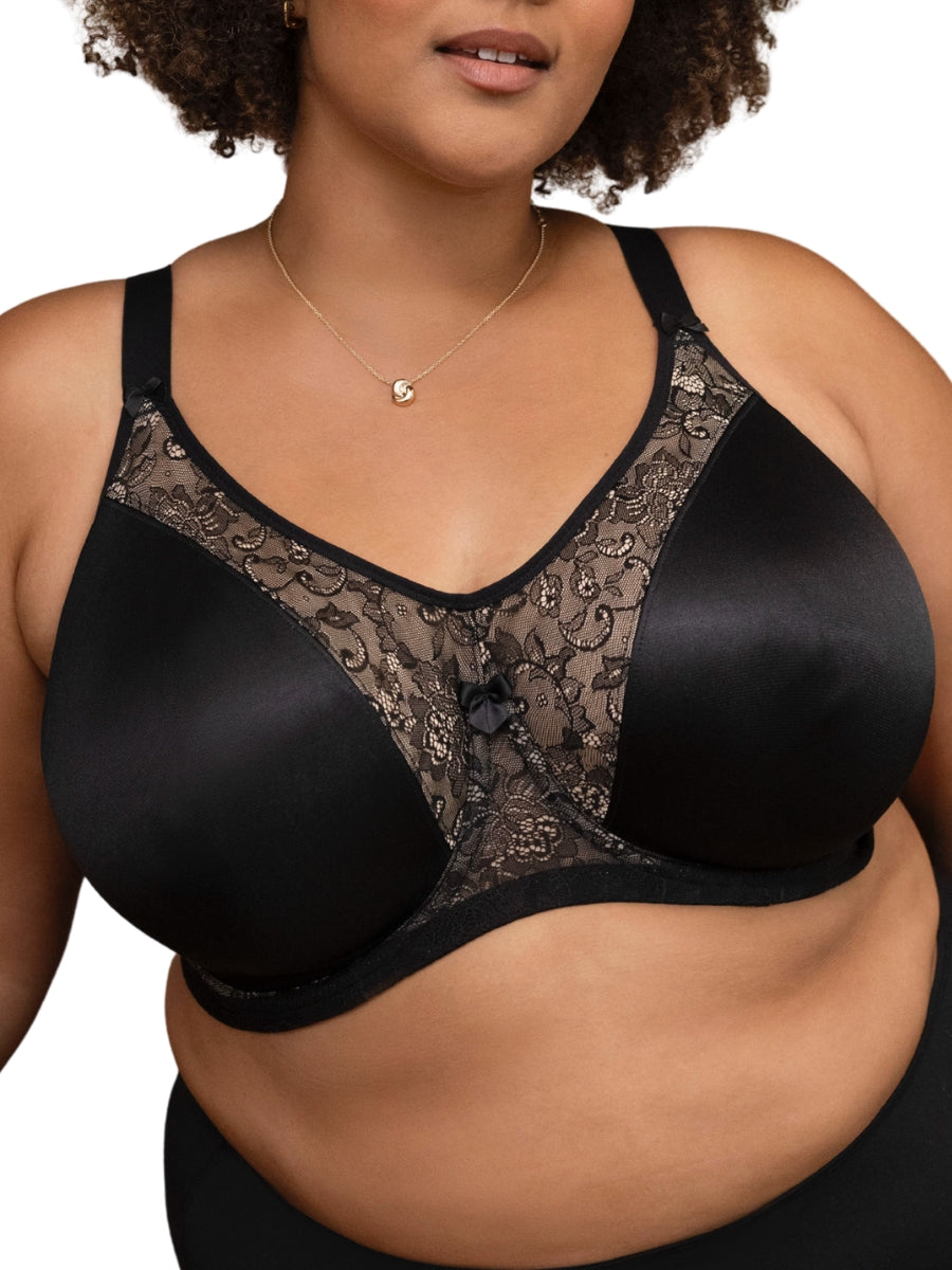 Yvette Moulded Full Cup Bra - Black