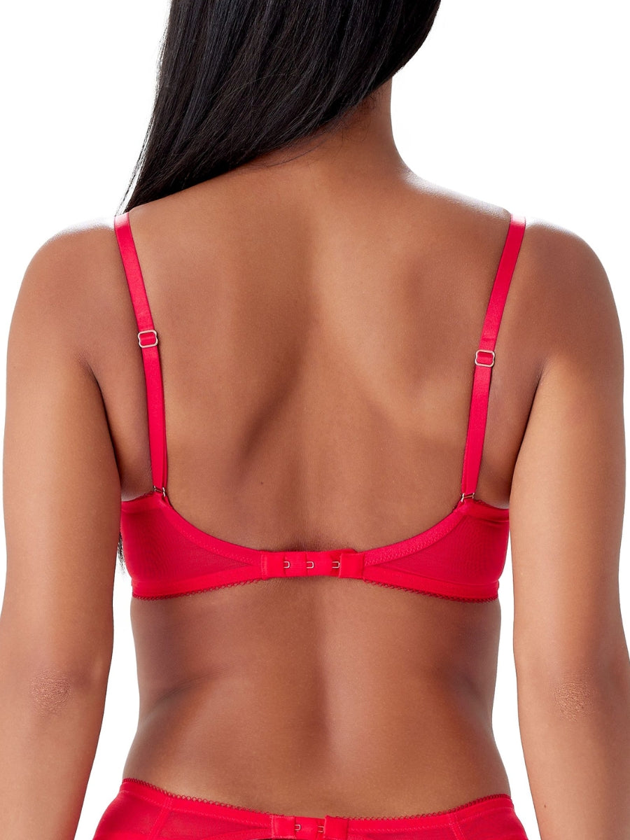 VIP Audacious Half Padded Plunge Bra - Red