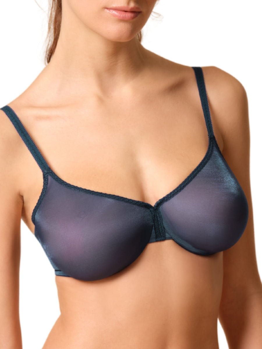 Glossies Sheer Moulded Bra - Shadow Blue