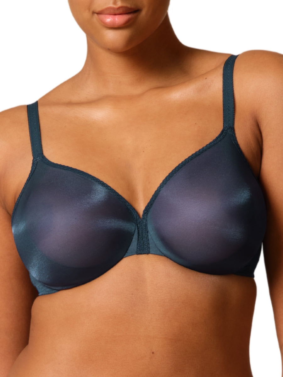 Glossies Sheer Moulded Bra - Shadow Blue