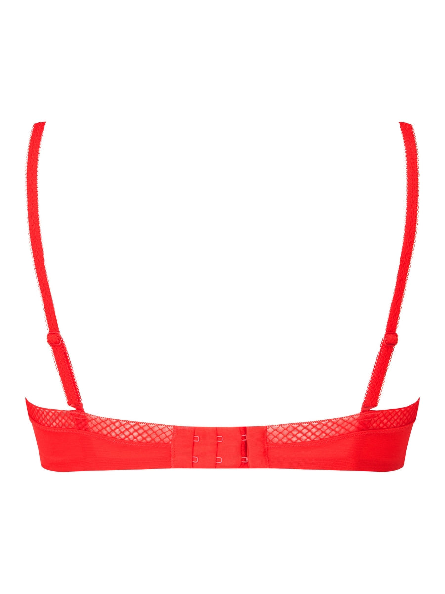 Glossies Sheer Moulded Bra - Salsa Red