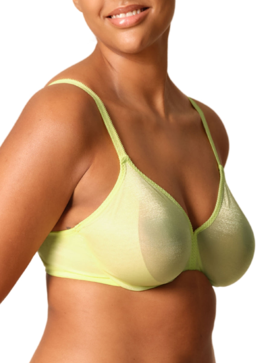 Glossies Sheer Moulded Bra - Sunny Lime