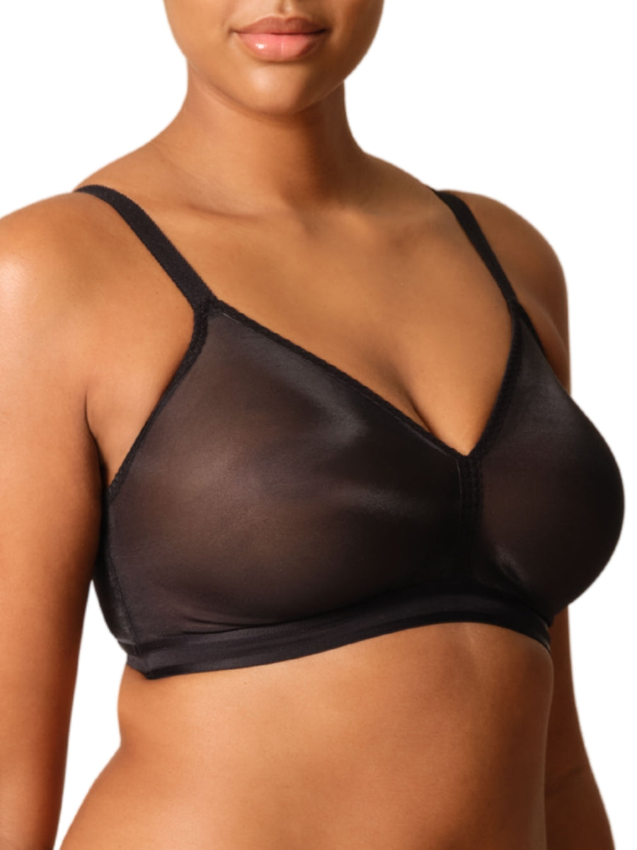 Glossies Sheer Bralette - Black