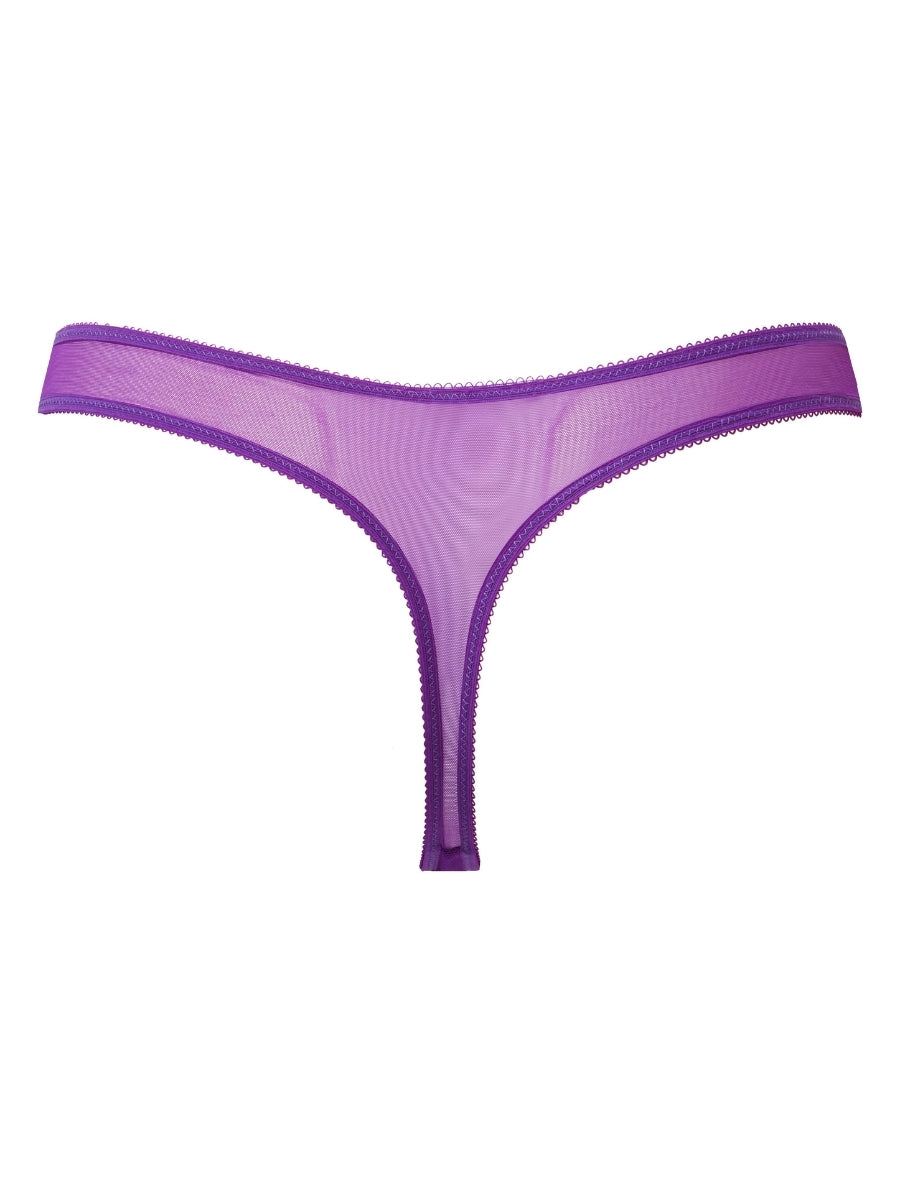 Gossard Glossies Lace Hot Pink Sheer Mesh Thong Panty – Team Spirit Store  USA